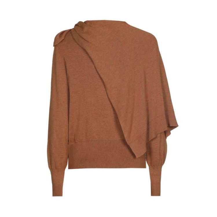 Elegante pull met strik- en sc 36 Caramello