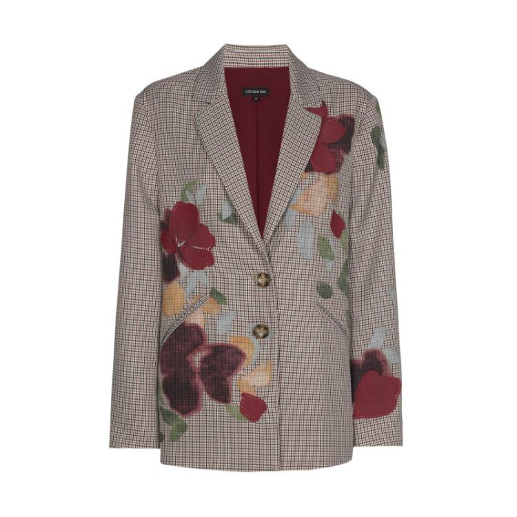 Geruite eyecatcher blazer met  69 Multi Color